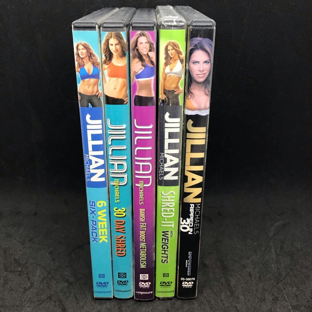 Lot of 5 Jillian Michael’s DVD exercise videos dvd’s
